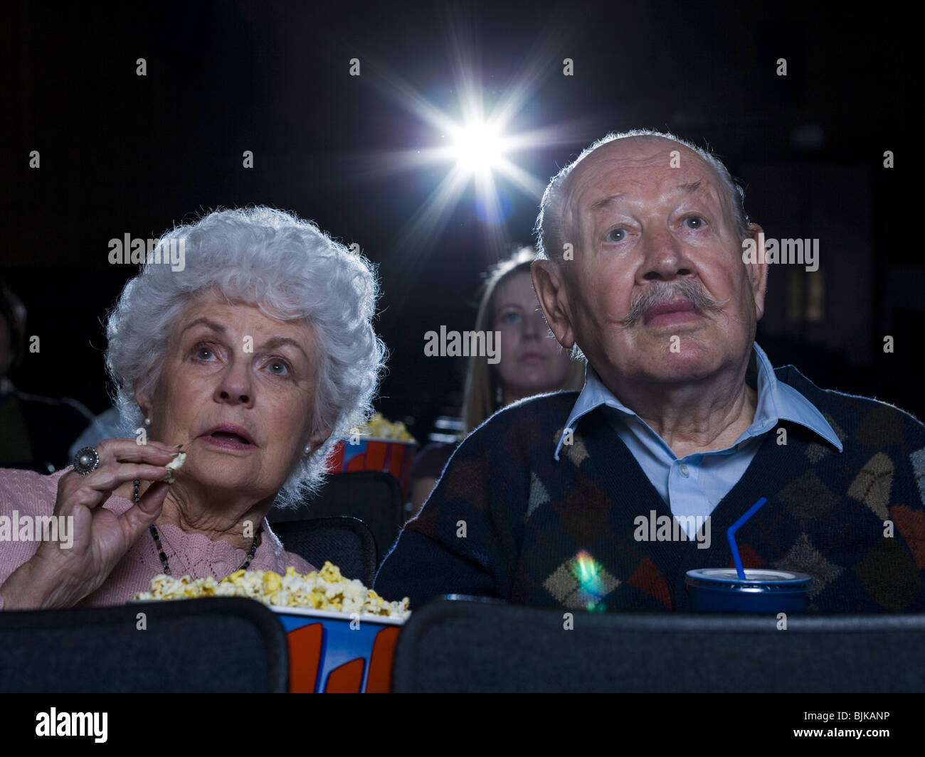 Man woman watching movie nervous hi-res stock photography and images ...