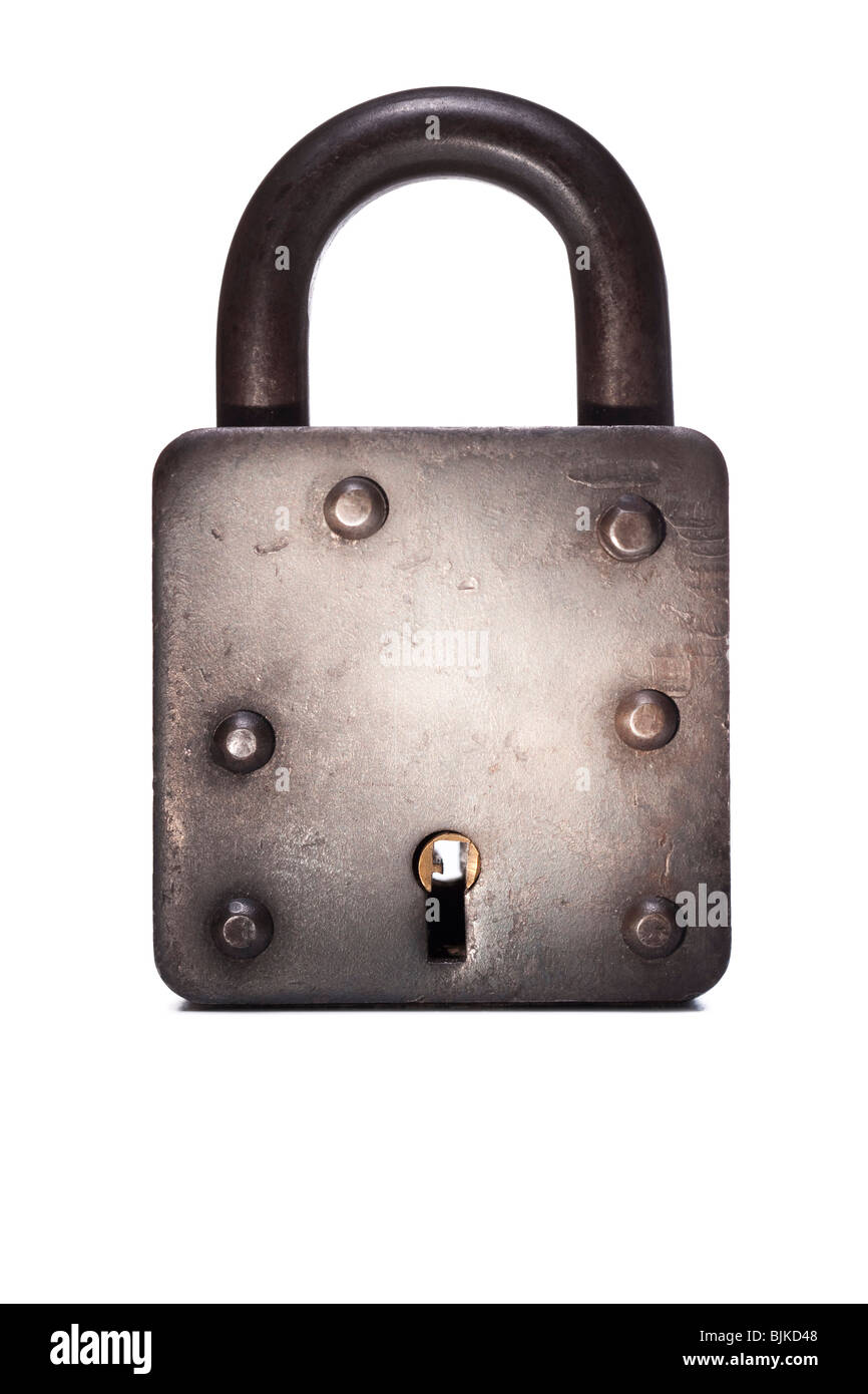 Locked padlock Stock Photo