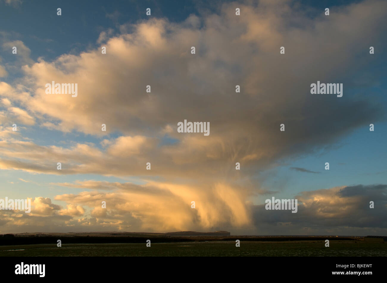 Shower clouds over Dunnet Head, Caithness, Scotland, UK Stock Photo