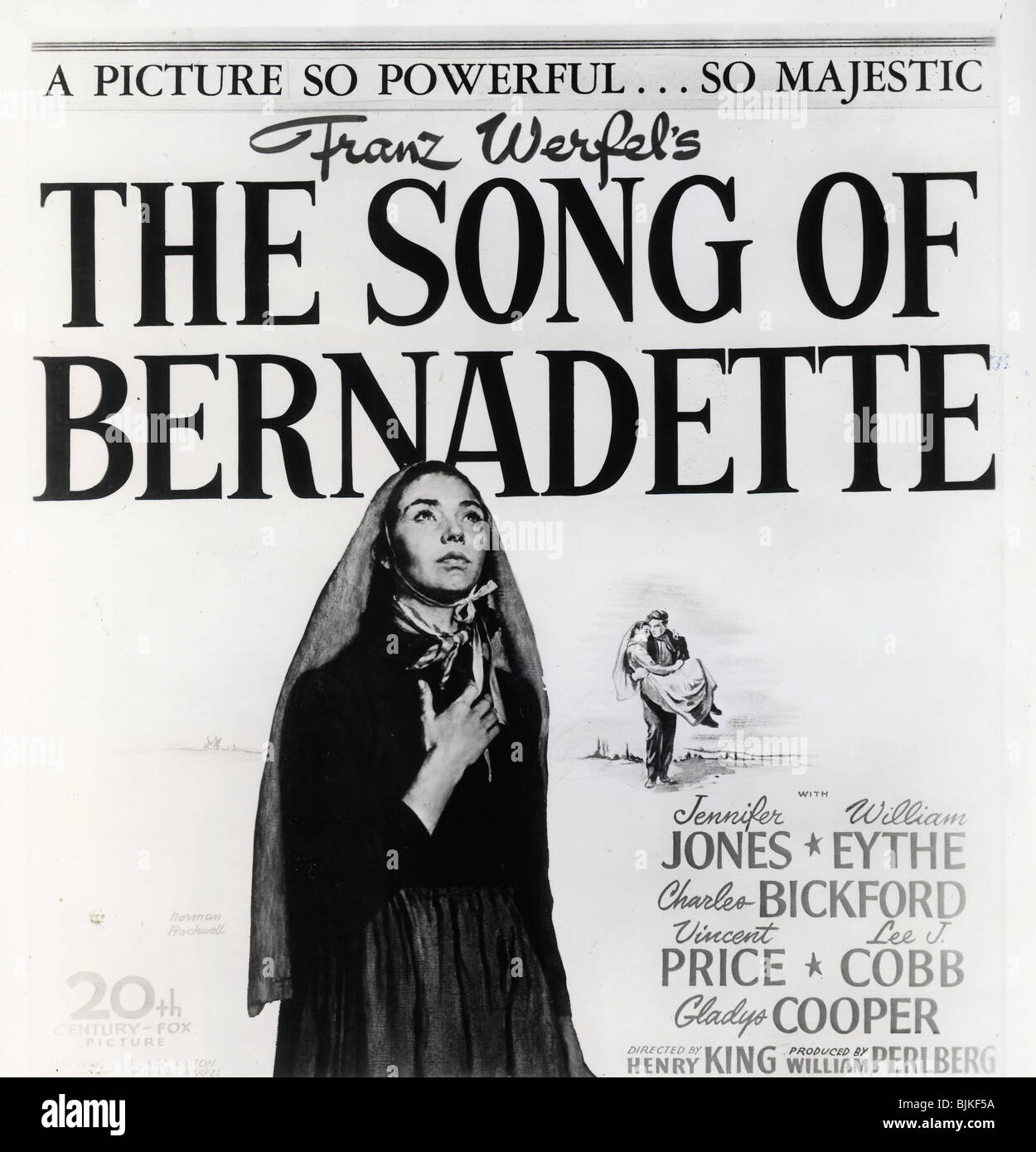 The song of bernadette 1943 poster henry king dir 001 stock photo