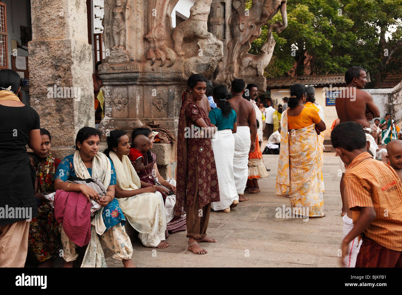 Padmanabhaswamy Temple, Trivandrum, Thiruvananthapuram, Kerala state, India, Asia Stock Photo