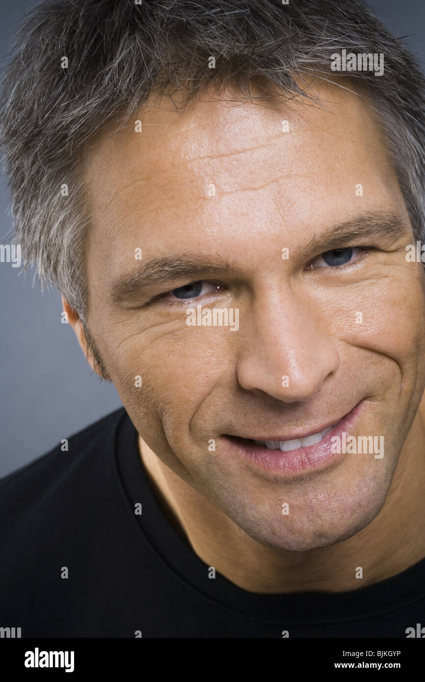 Happy excited mature man hi-res stock photography and images - Alamy