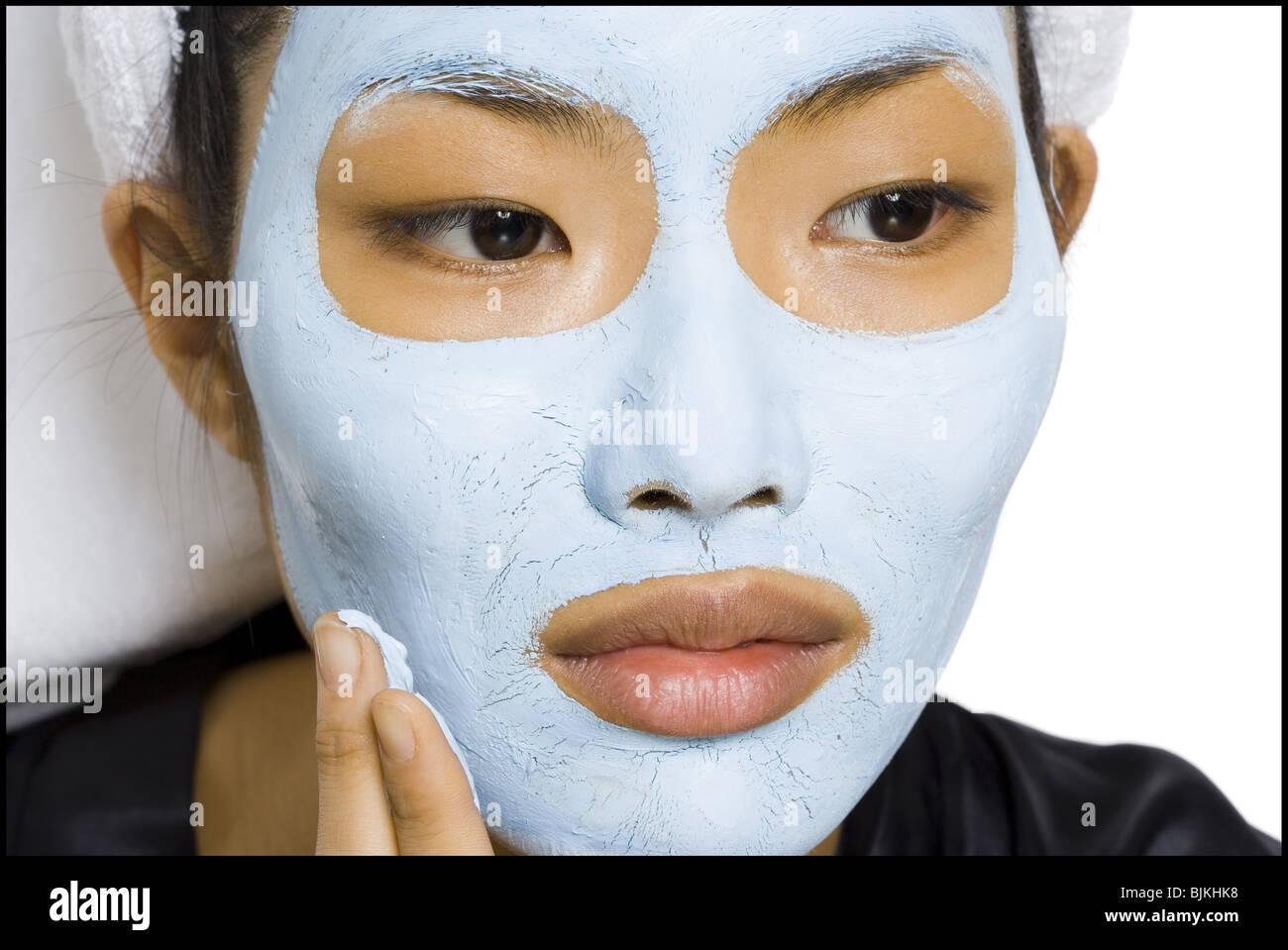 Woman applied hair mask hi-res stock photography and images - Alamy