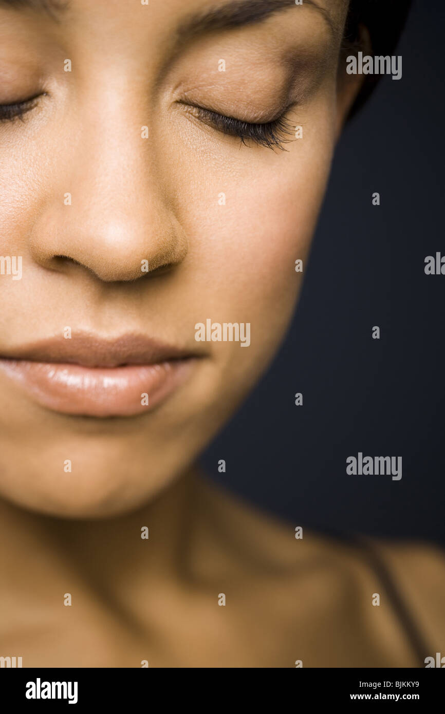 Closed yes close up hi-res stock photography and images - Alamy