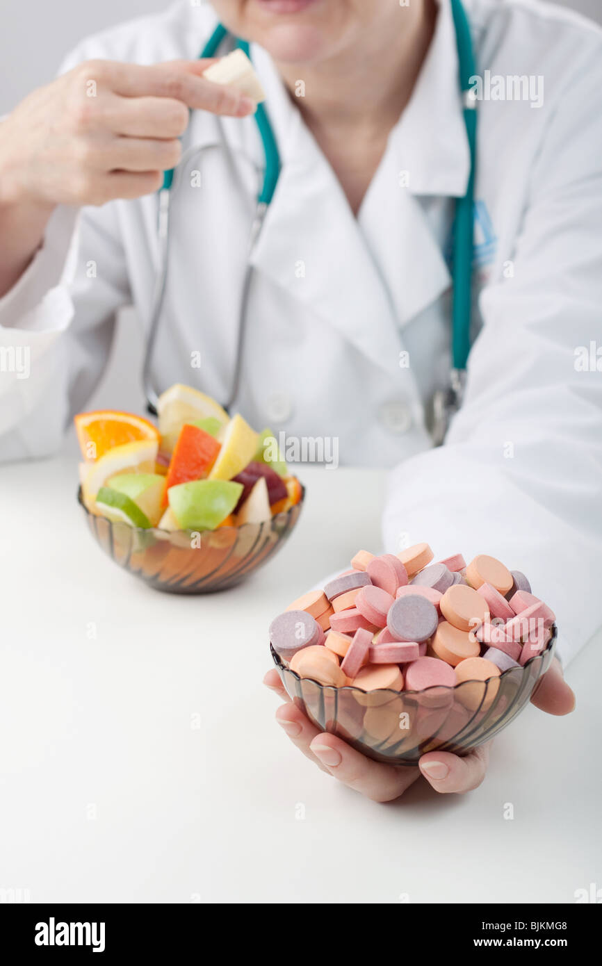 Doctor's vitamins offer for your daily treatment Stock Photo Alamy