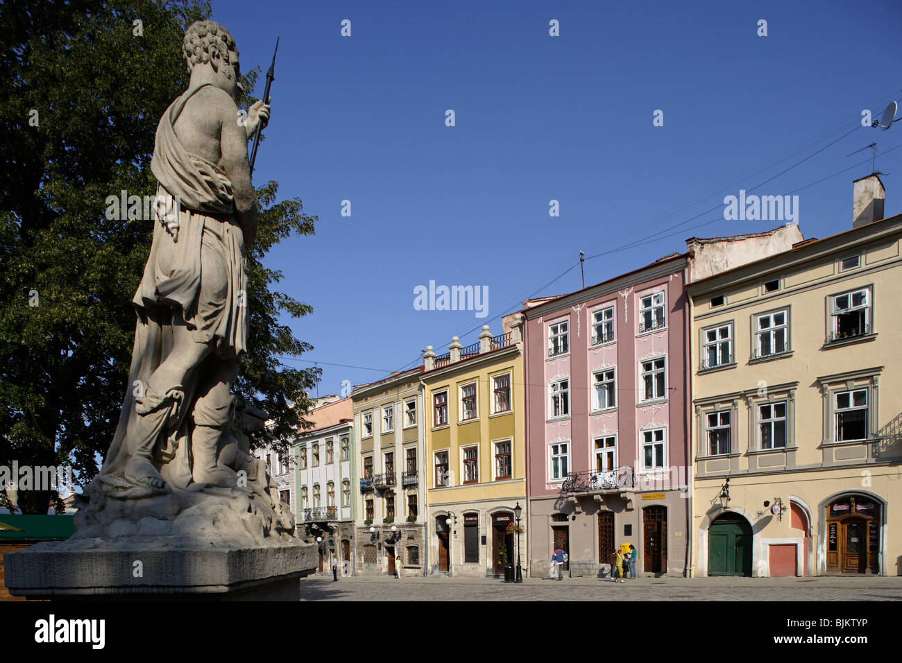 Lviv,Lvov,Market ( Rynok) square,merchant houses,15th-19th centuries,Western Ukraine Stock Photo