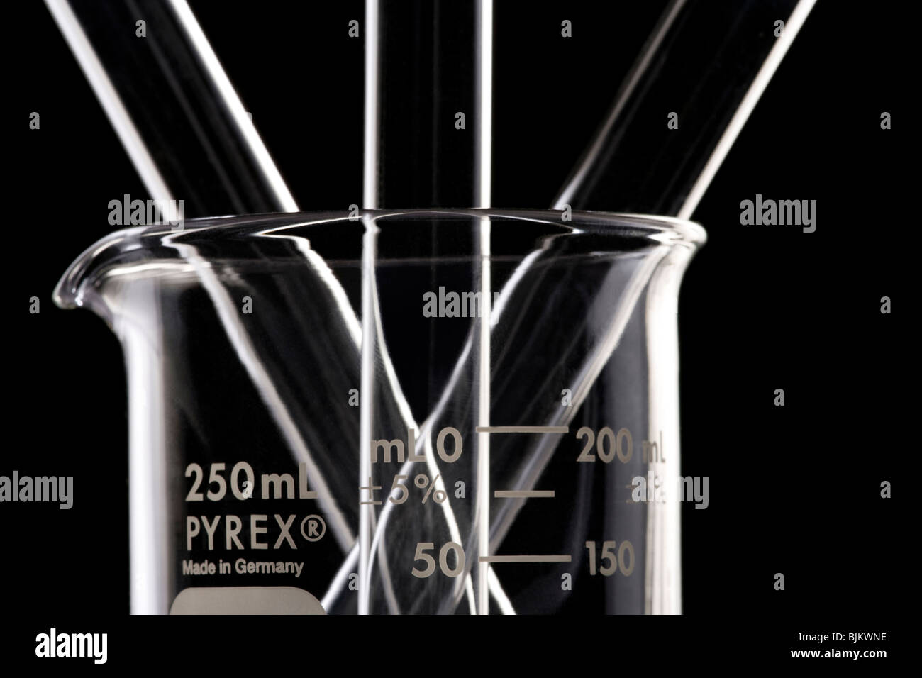 Beaker with test tubes Stock Photo Alamy