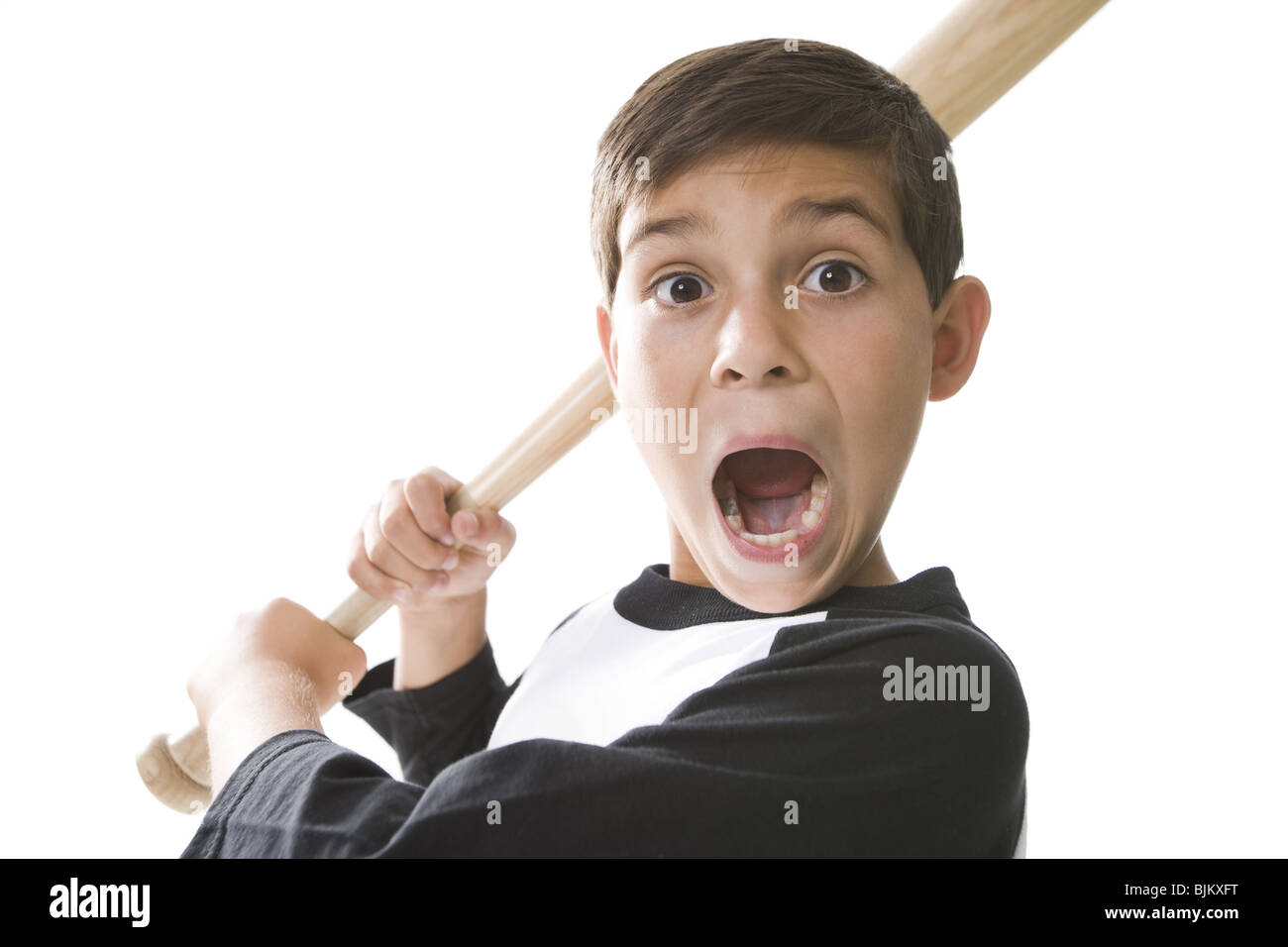 Boy with baseball bat Stock Photo Alamy