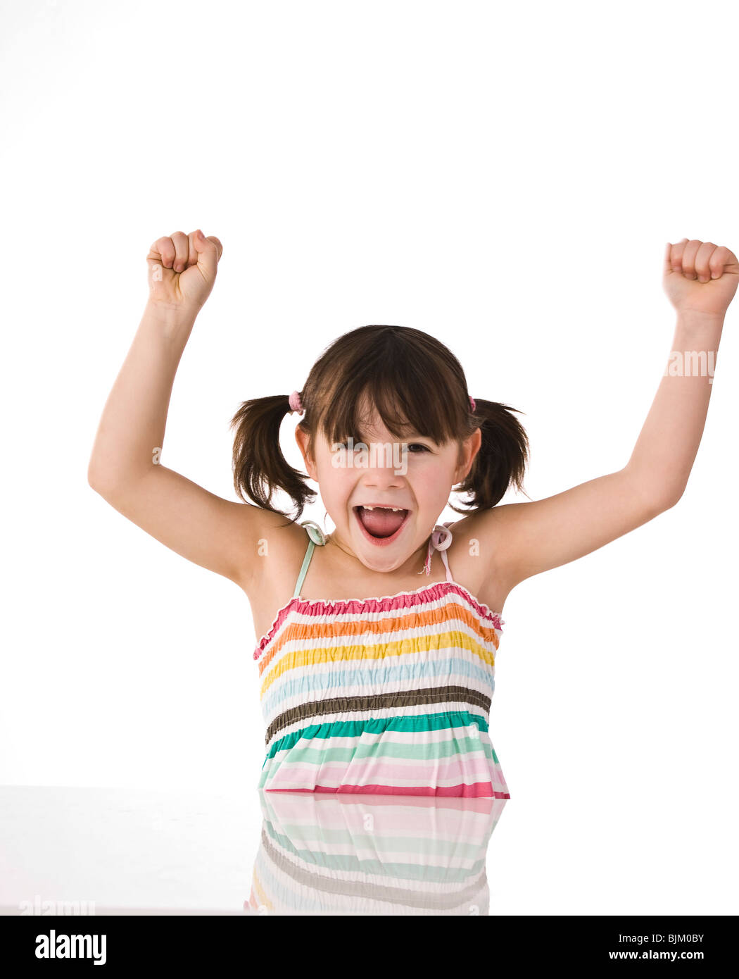 Little girl with pigtails Stock Photo - Alamy