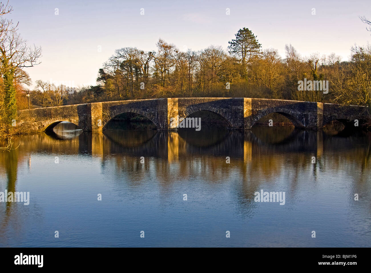 The late afternoon sun on Newby Bridge Lake Windermere Stock Photo Alamy