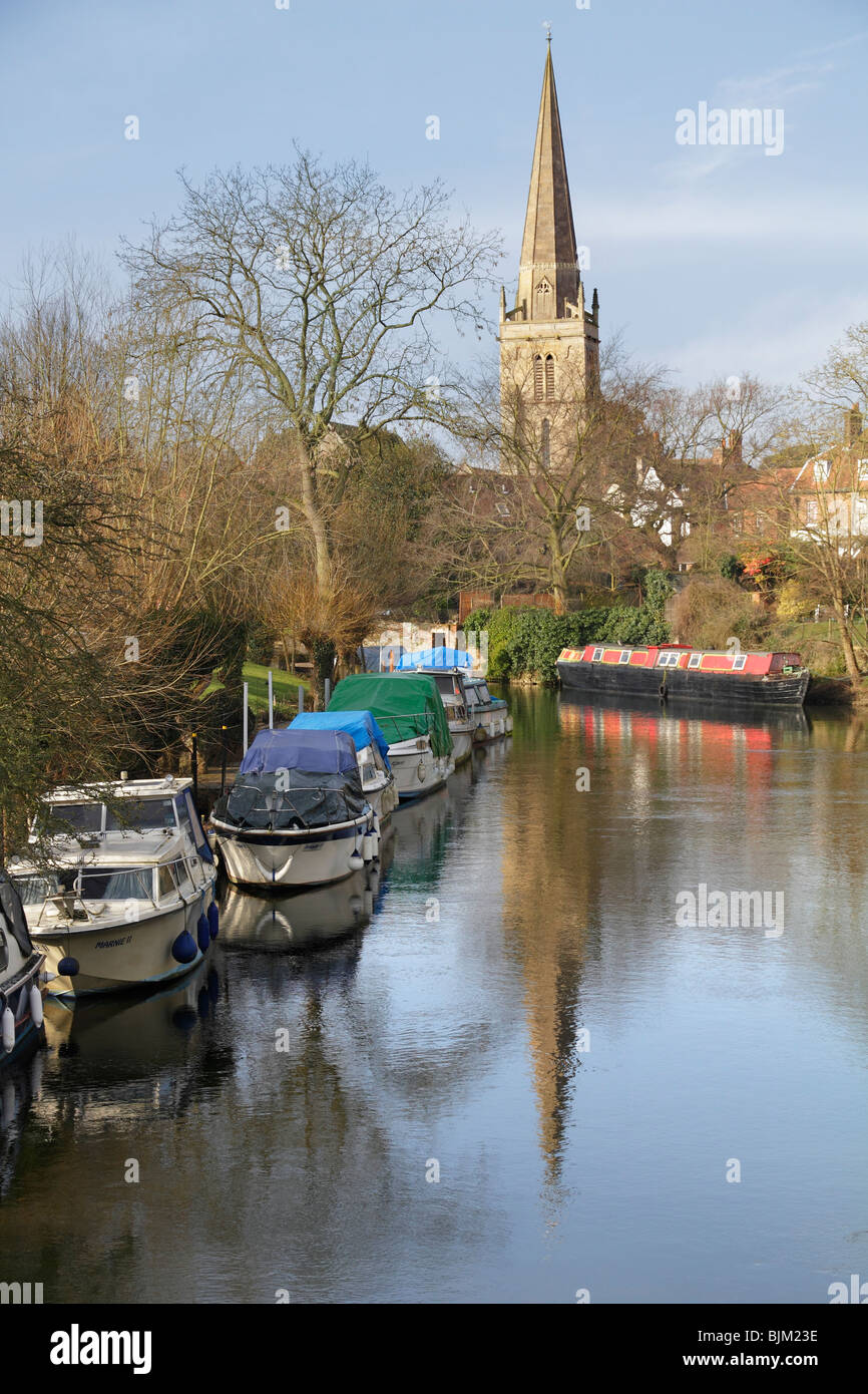 View from Abingdon Bridge, early spring 3 Stock Photo