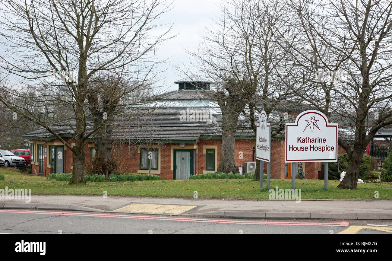Sign outside Katherine House hospice Stafford Staffordshire West