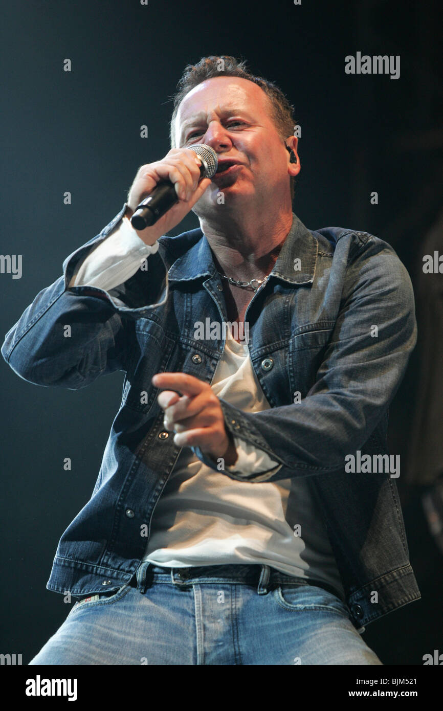 Jim Kerr, singer and frontman of the British rock band Simple Minds
