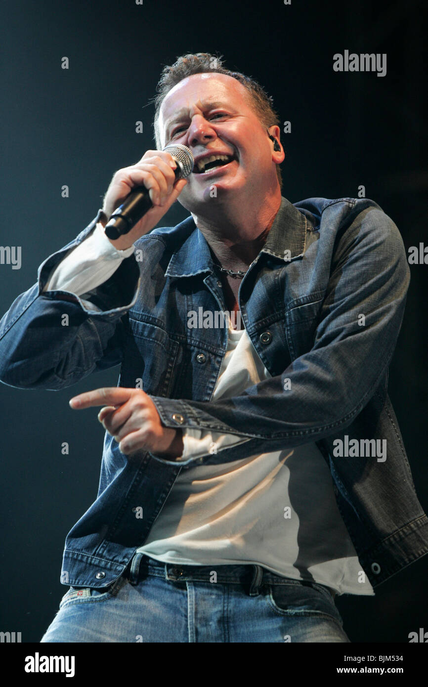 Jim Kerr, singer and frontman of the British rock band Simple Minds