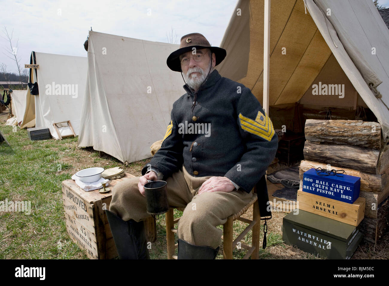 American civil war reenactor uniform hires stock photography and