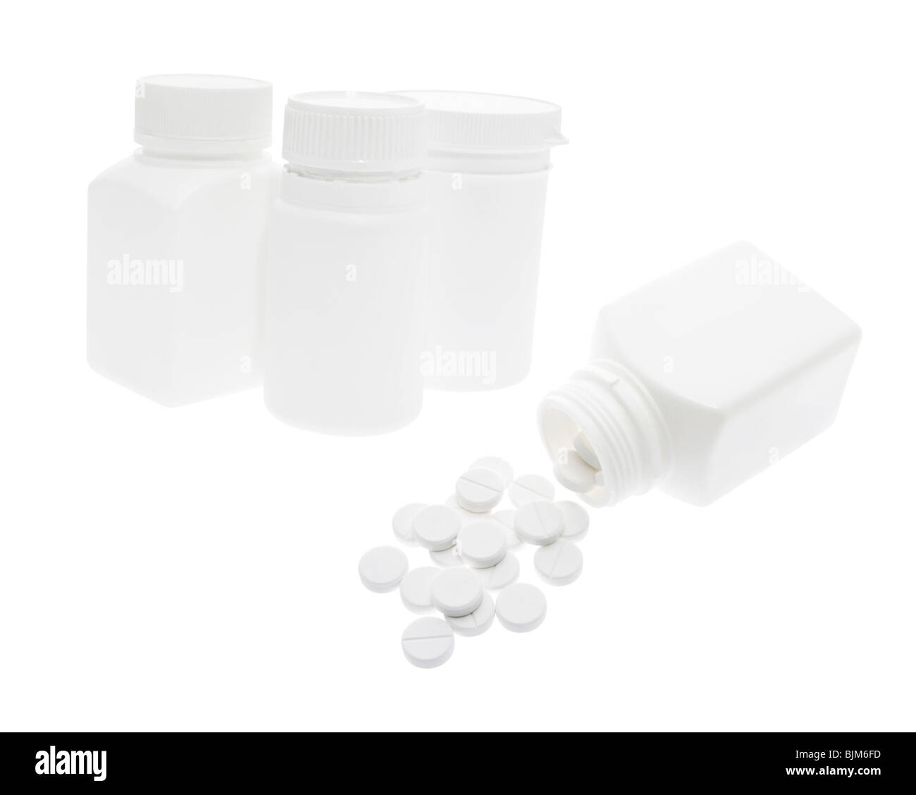 Plastic Pill Bottles Stock Photo Alamy