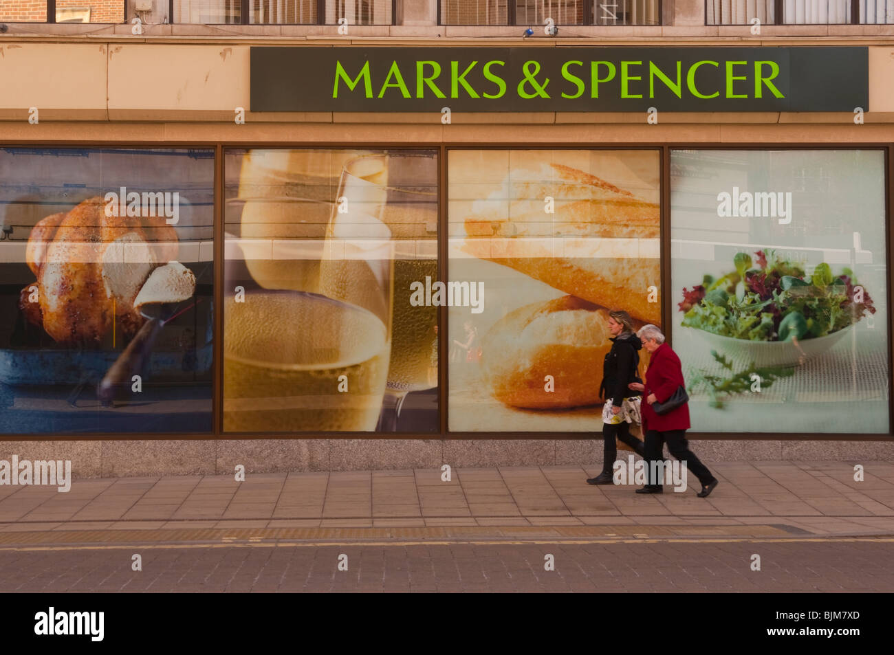 Marks & Spencer food hall shop store in Norwich , Norfolk , England , Britain , Uk Stock Photo