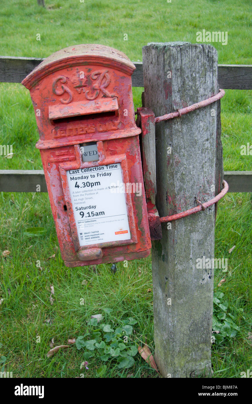 A rural letter box in need of a coat of paint Stock Photo Alamy