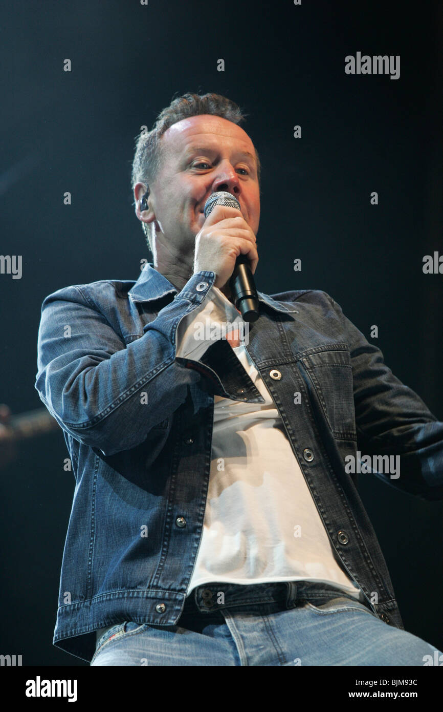 Jim Kerr, singer and frontman of the British rock band Simple Minds