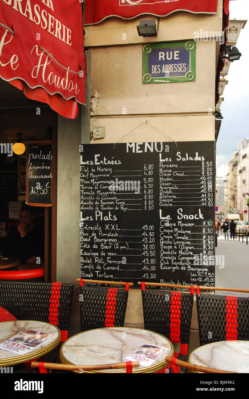 Prices euros menu travel france hi-res stock photography and images - Alamy