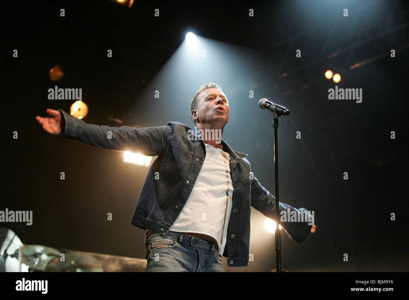 Jim Kerr, singer and frontman of the British rock band Simple Minds