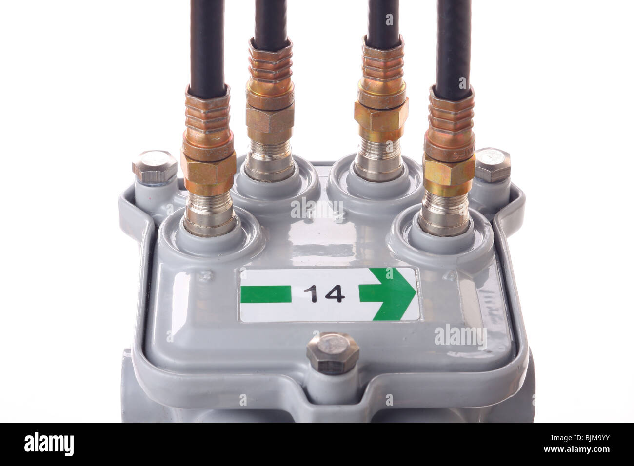 Professional cable tv splitter Stock Photo Alamy
