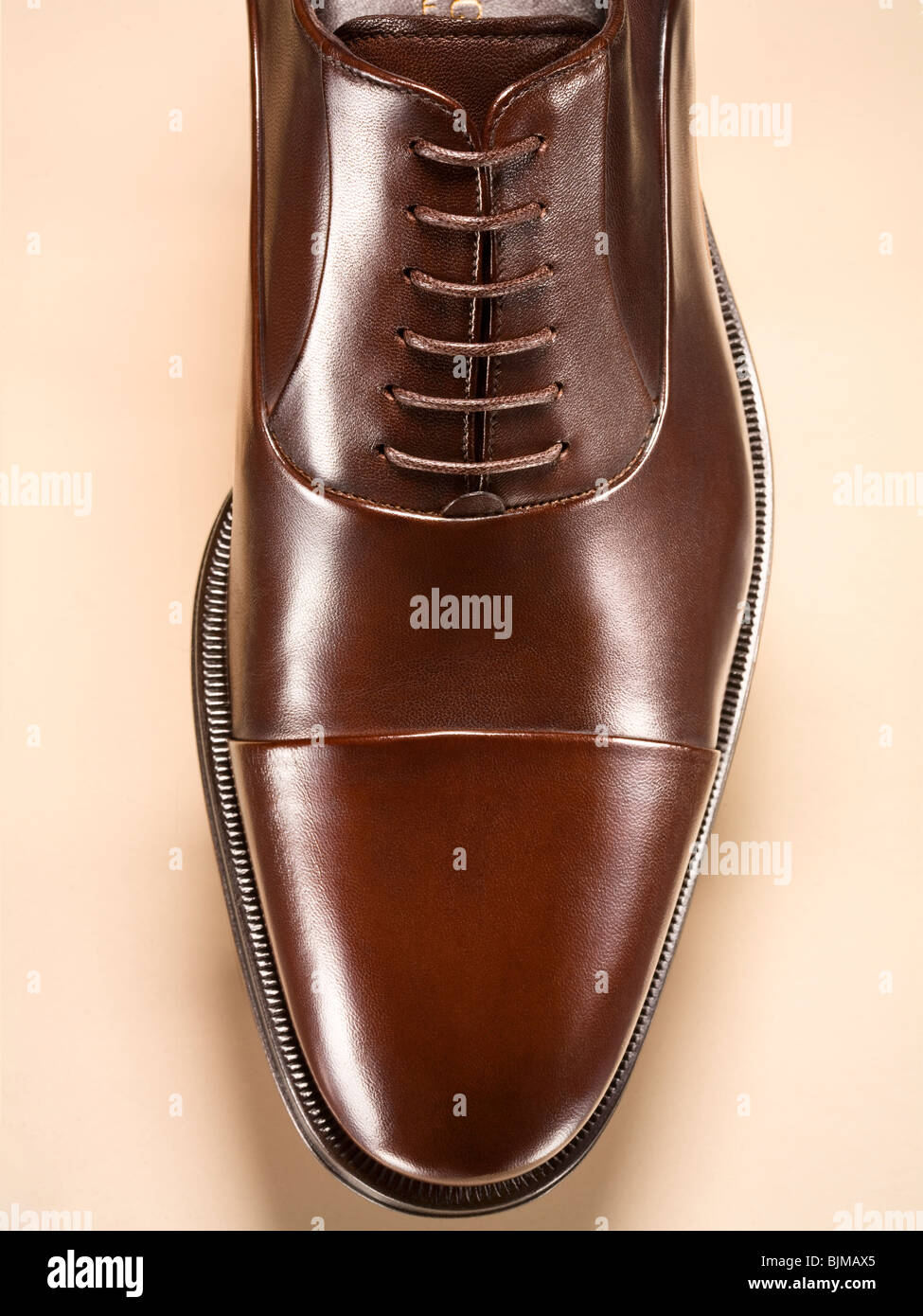 Brown men's shoe. Bruno Magli men's leather shoe Stock Photo - Alamy