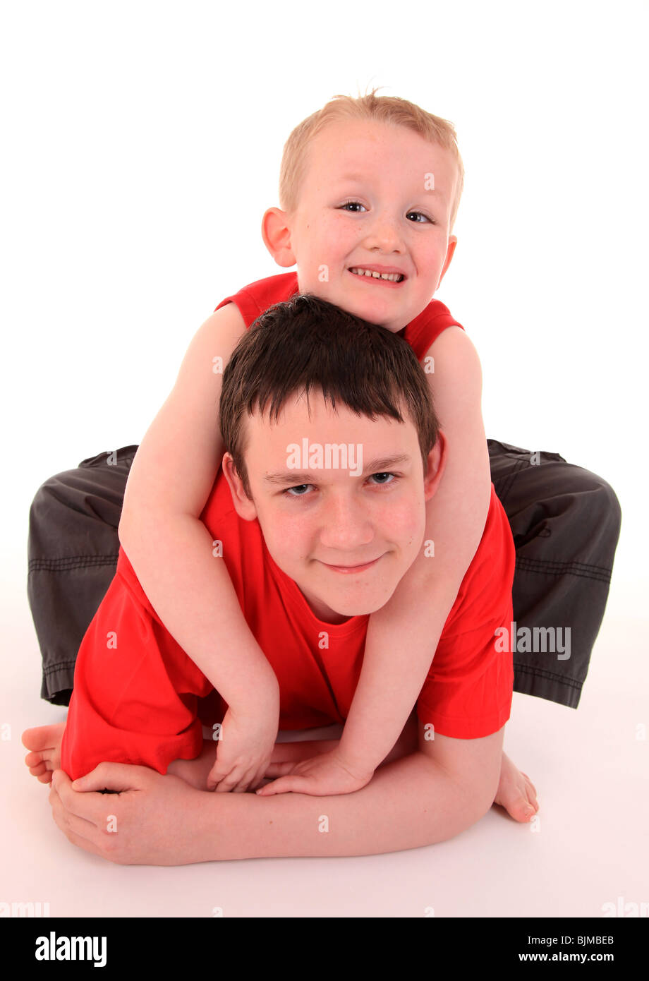 Portrait of two brothers Stock Photo Alamy