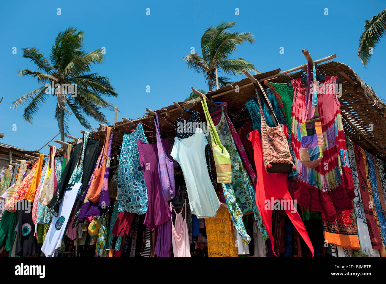 Clothes stall, Anjuna Beach, Goa, India Stock Photo Alamy