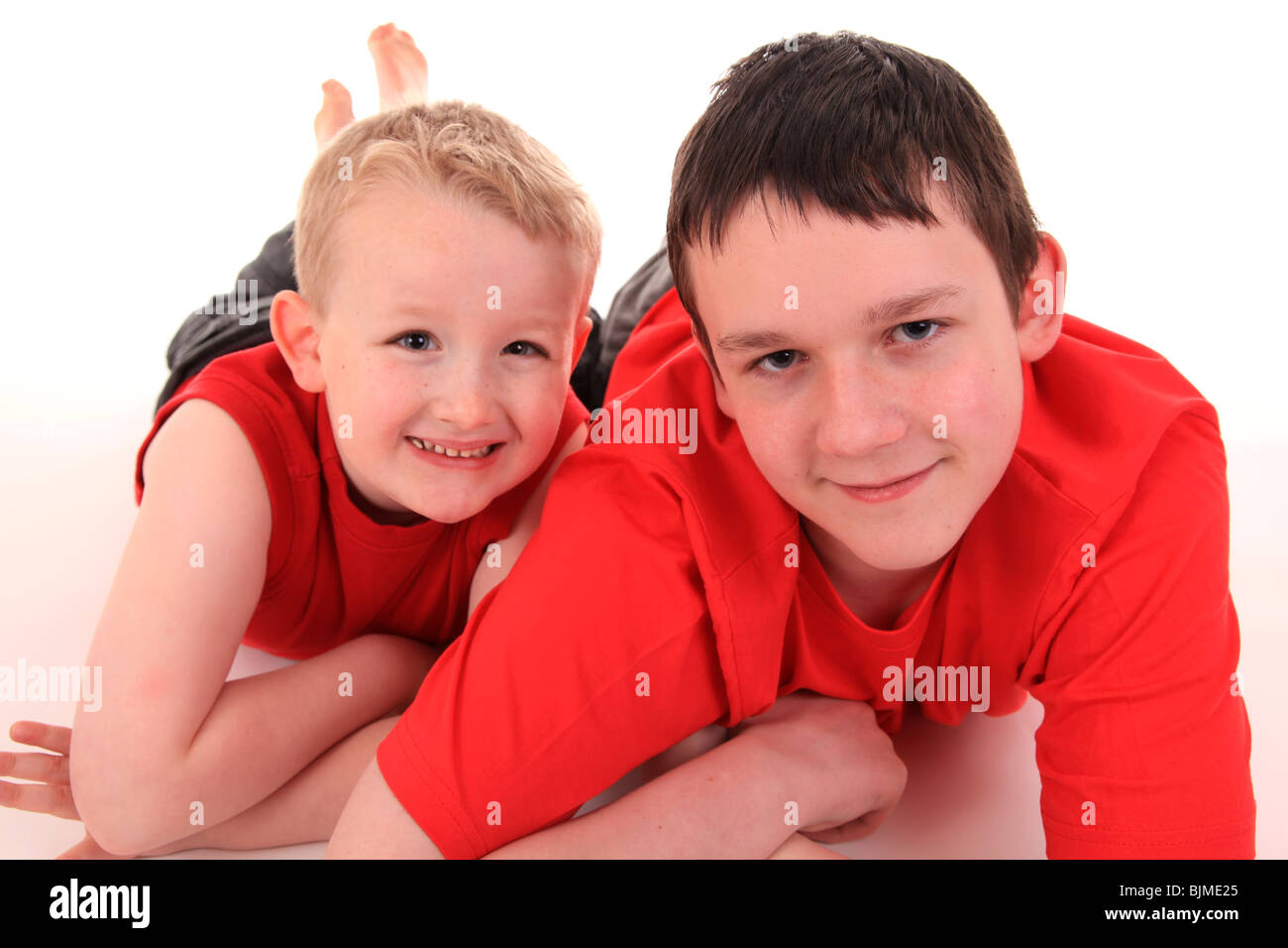 Portrait of two brothers Stock Photo Alamy