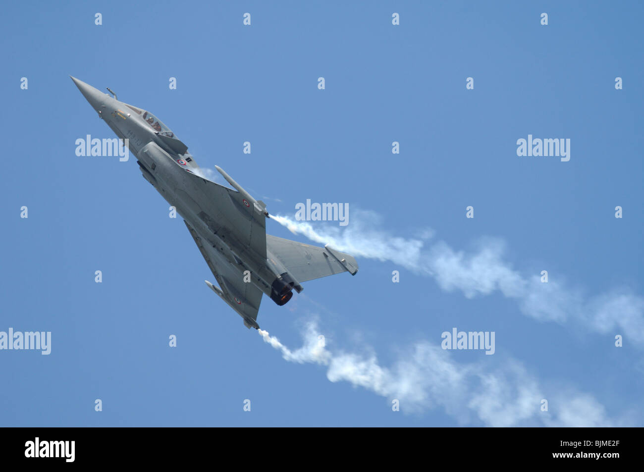 French jetfighter Dassault Aviation Rafale B at Paris Le Bourget airshow 2009, France Stock Photo