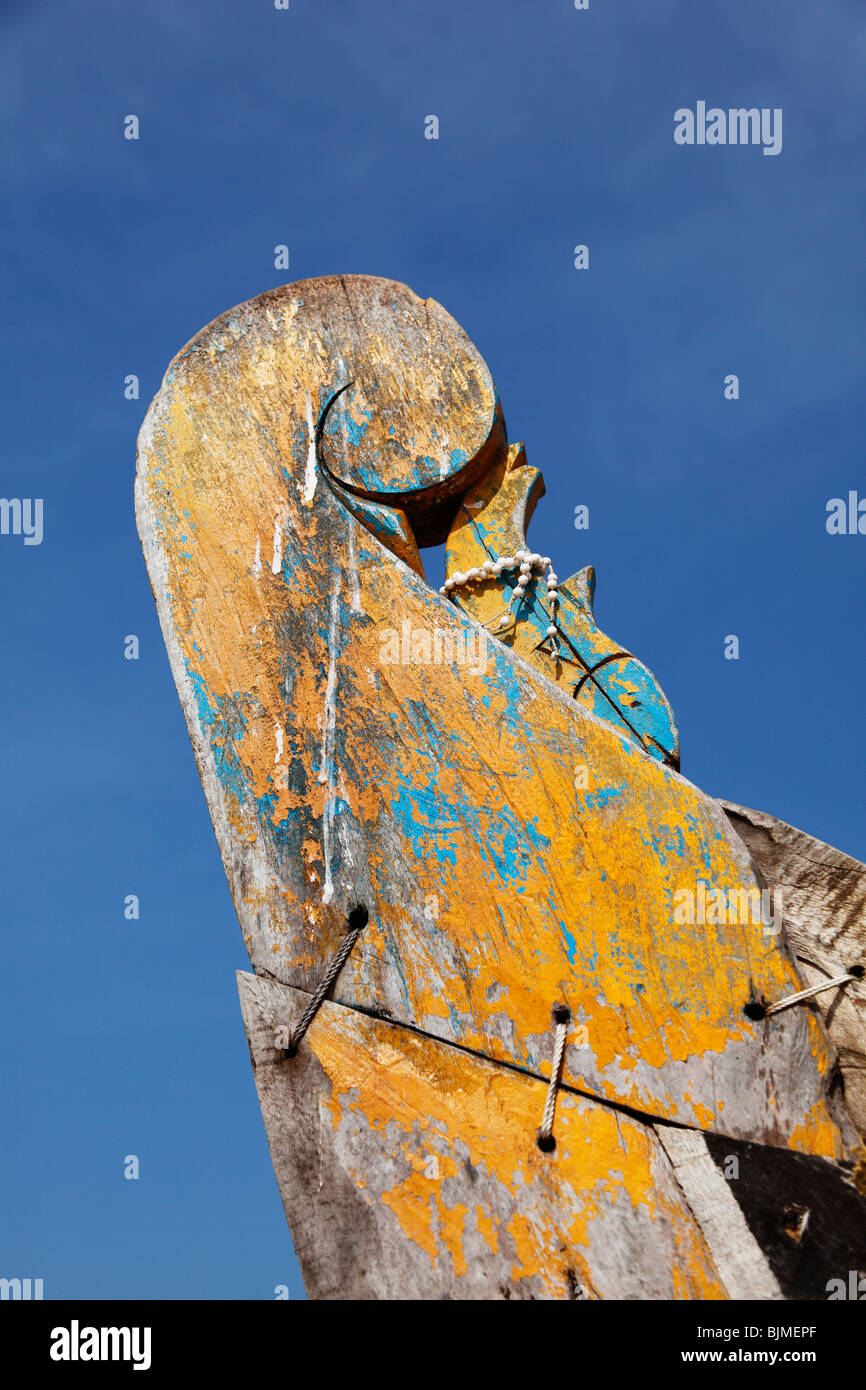 Decoration on a fishing boat, Malabarian Coast, Malabar, Kerala, India, Asia Stock Photo