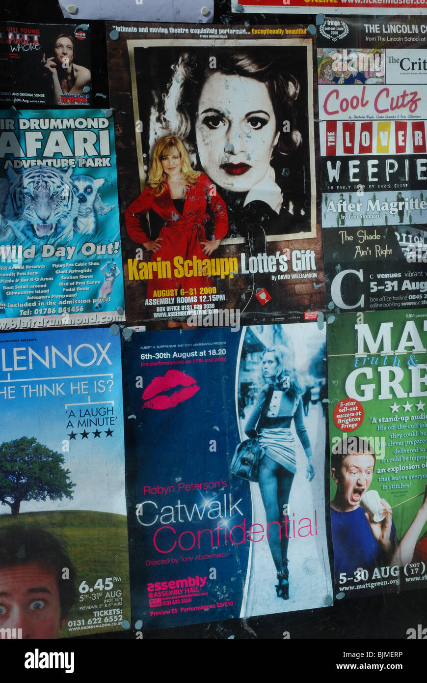 Edinburgh festival fringe poster hires stock photography and images