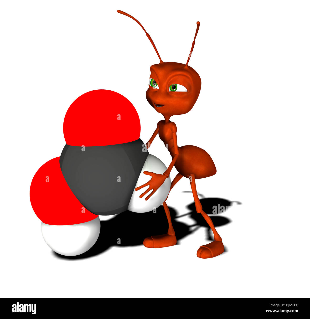 formic acid molecule with ant Stock Photo