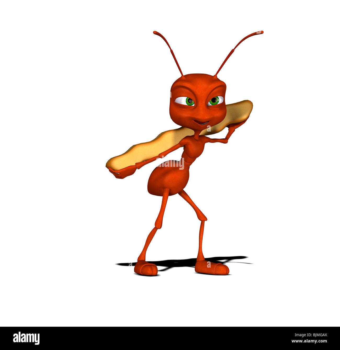 ant with french fries Stock Photo