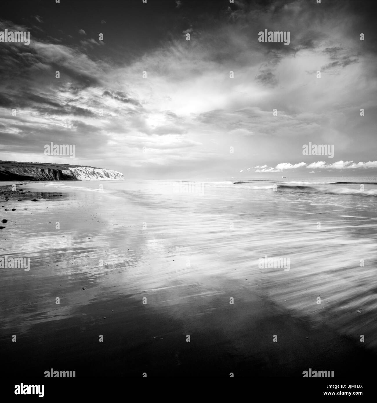 The isle of wight beaches Black and White Stock Photos & Images - Alamy