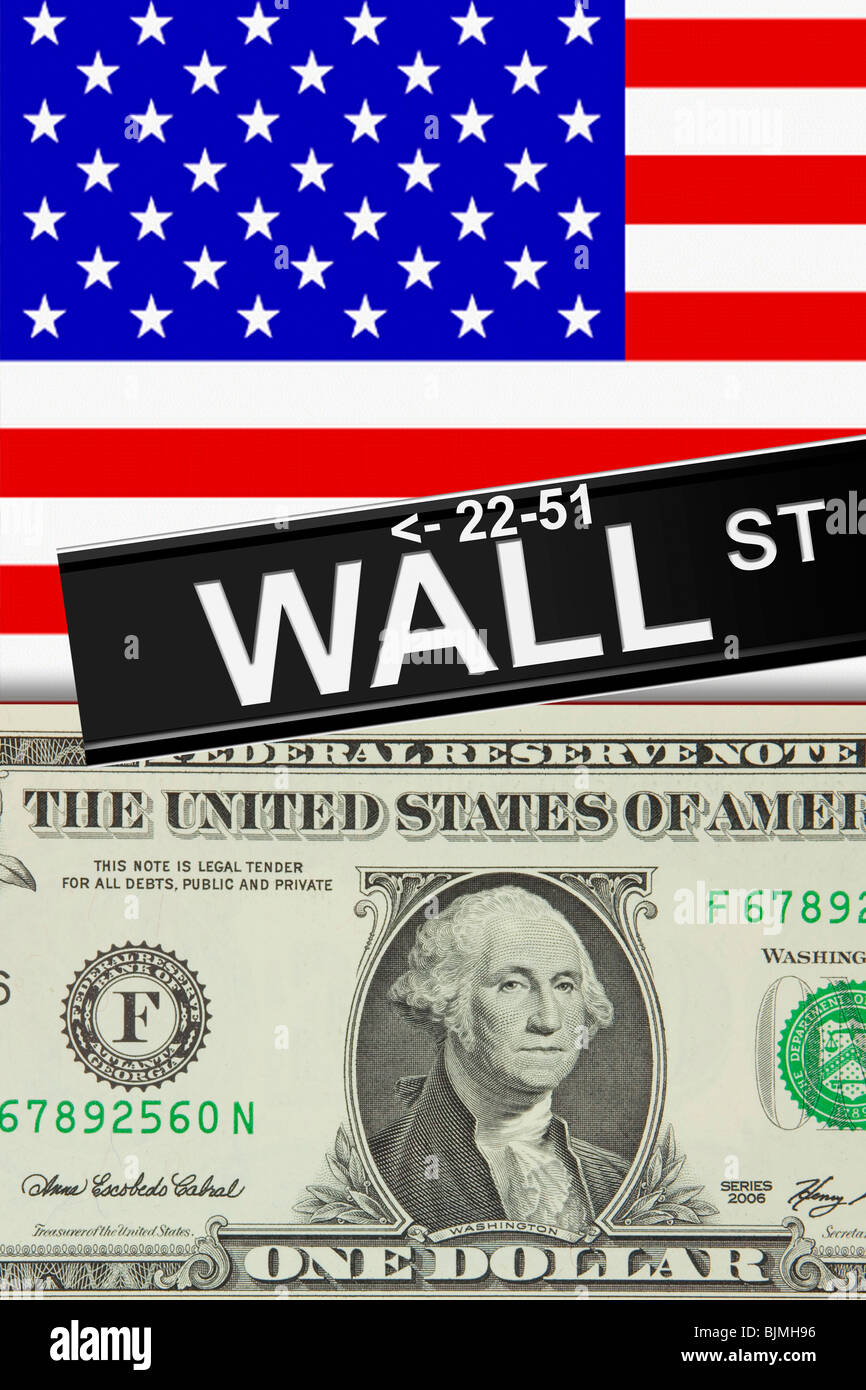 Symbolic Image For The Stock Market And Wall Street New York Usa Symbolic Image For The Stock Market And Wall Street New York Usa