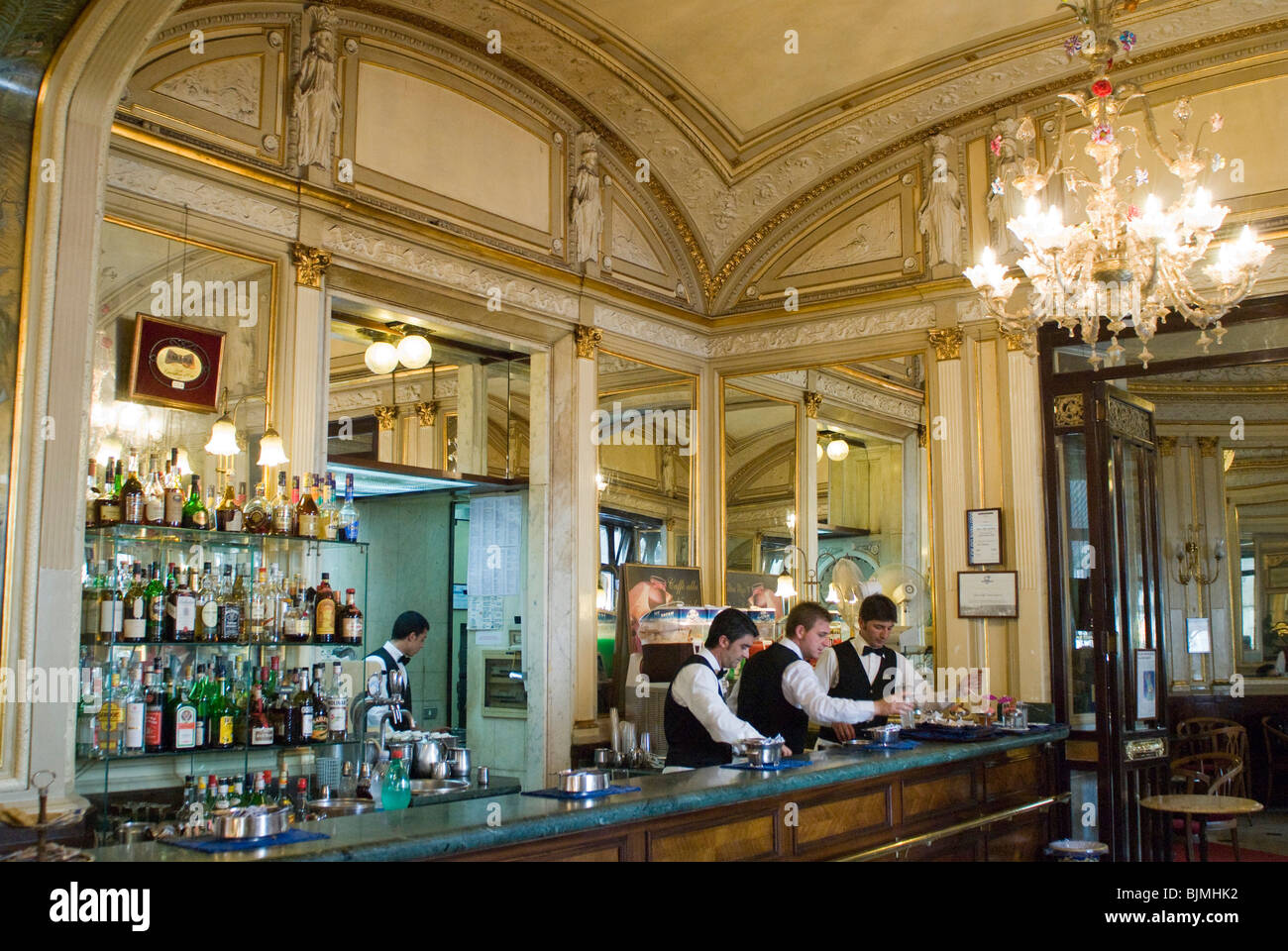 Italy Campania Naples Piazza Trento A Trieste Bar Gambrinus Stock Photo Alamy