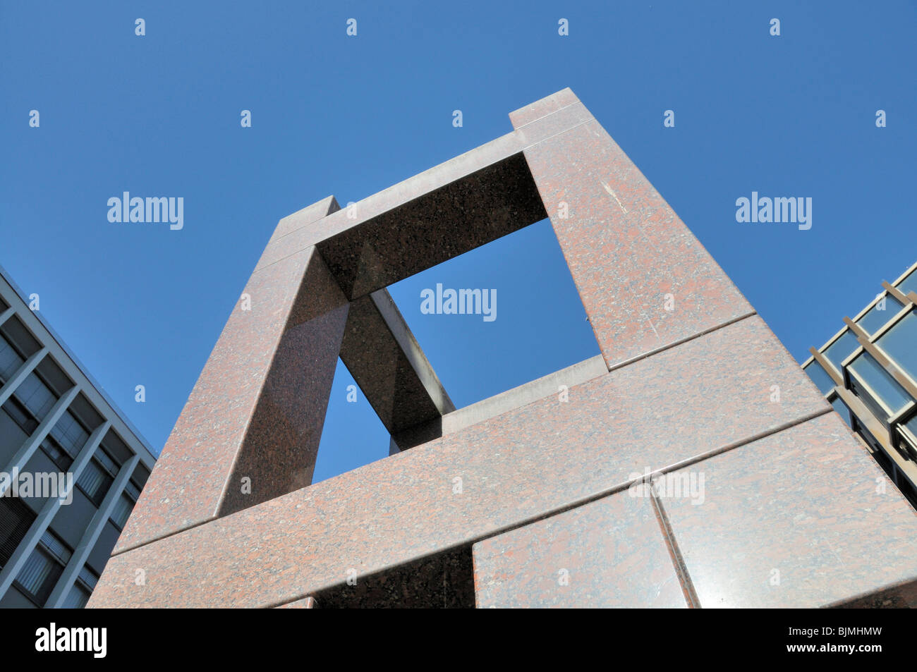 Monument, site of the birthplace of Albert Einstein, Ulm, Baden-Wuerttemberg, Germany, Europe Stock Photo