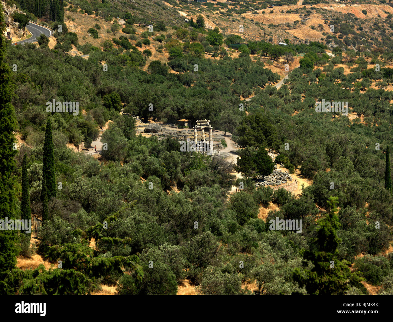 Ancient Delphi Mount Parnassus Sterea Ellada Greece Stock Photo