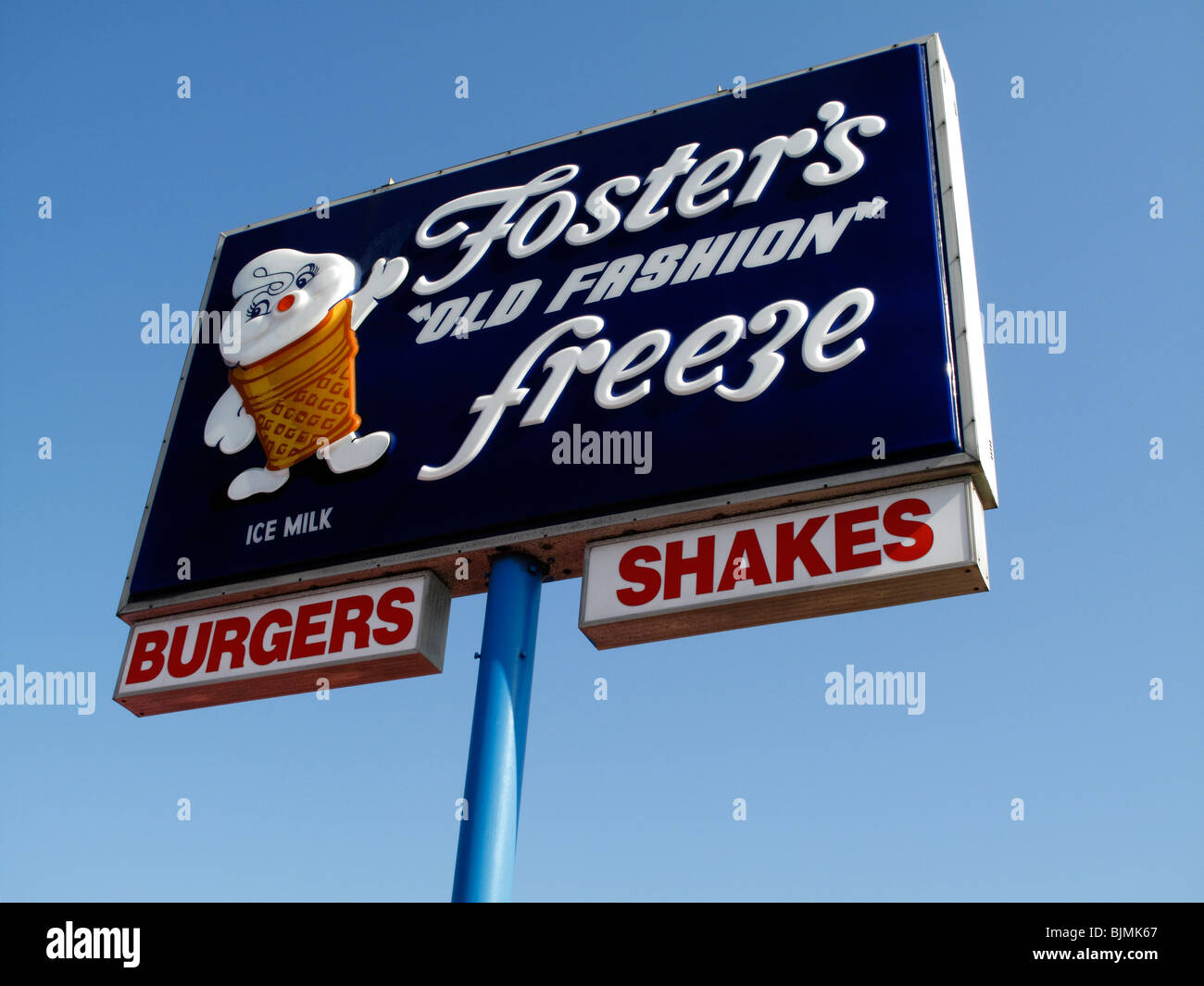 Fosters old fashion freeze ice cream sign hi res stock photography