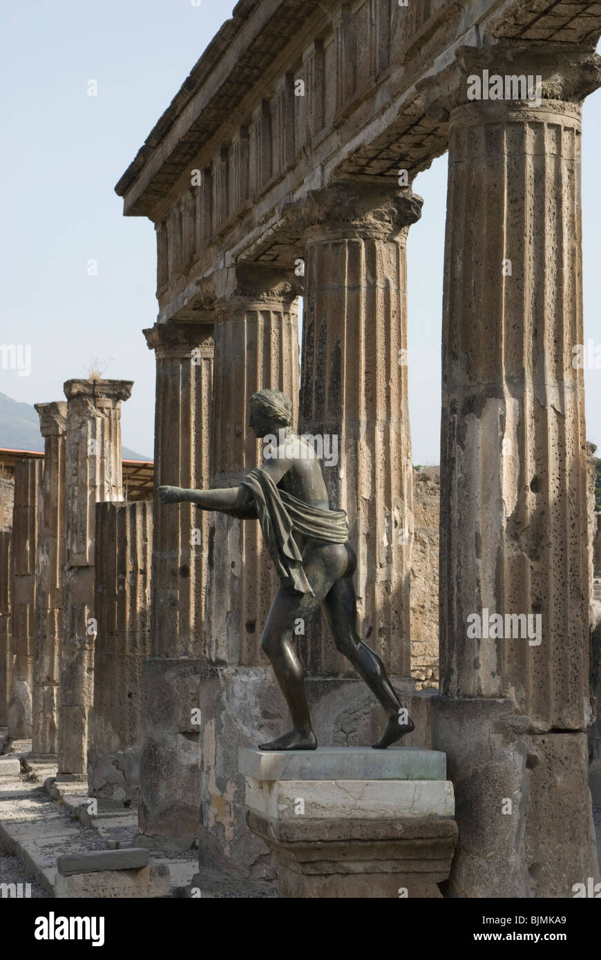 Italy, Campania, Pompeii, archaeological district, excavations of the Roman town of Pompeii, Apollo Temple, statue of Apoll Stock Photo