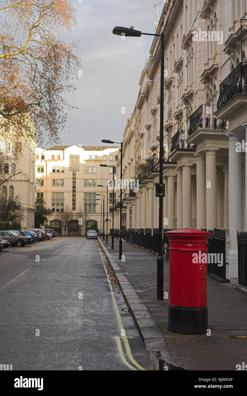 Red Postbox in a London suburb Stock Photo Alamy