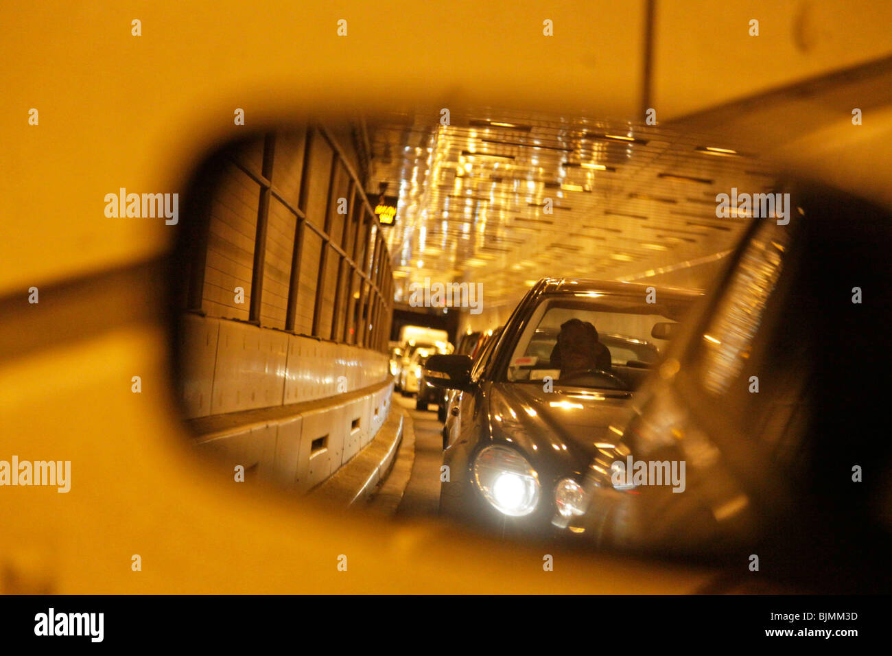 traffic tunnel Brooklyn Battery Tunnel Stock Photo