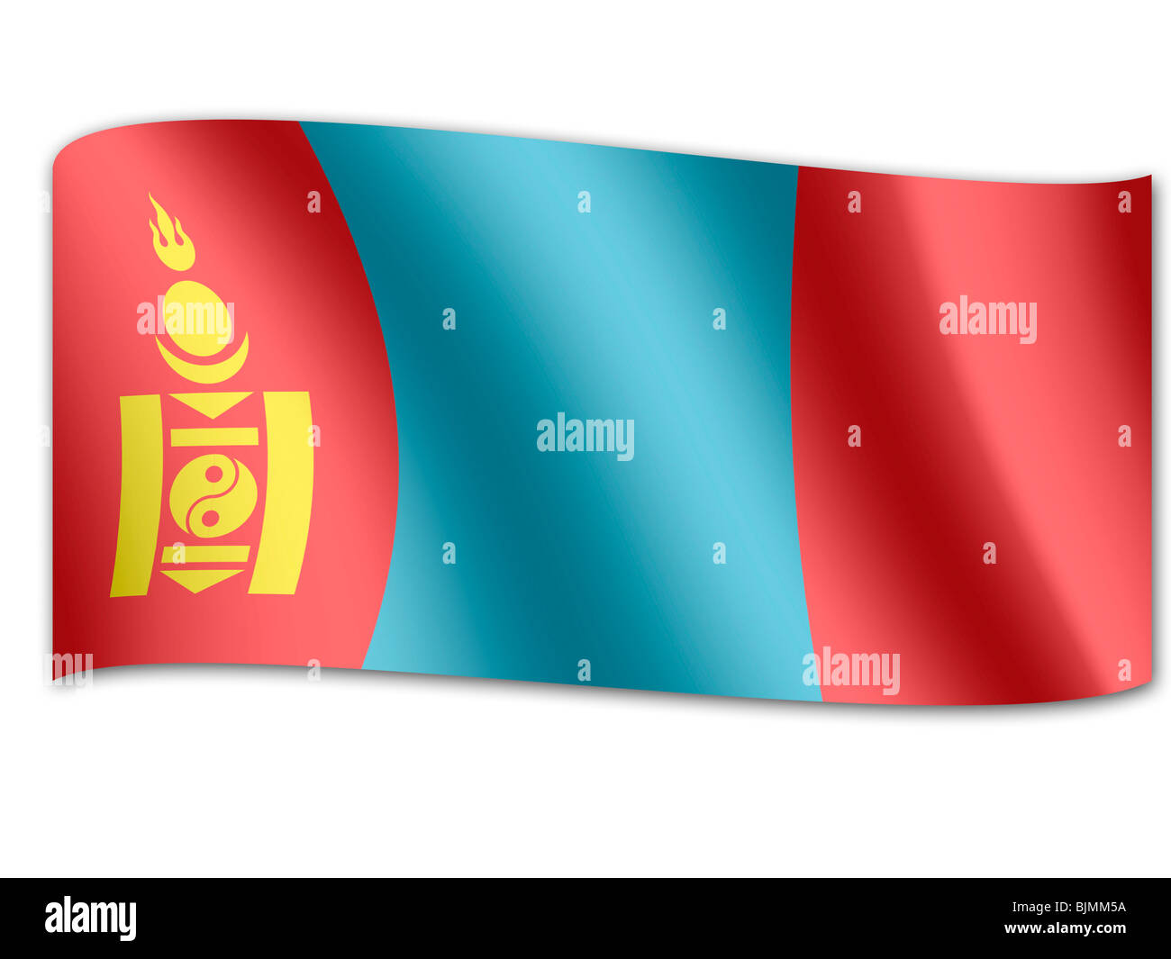 Flag of Mongolia Stock Photo