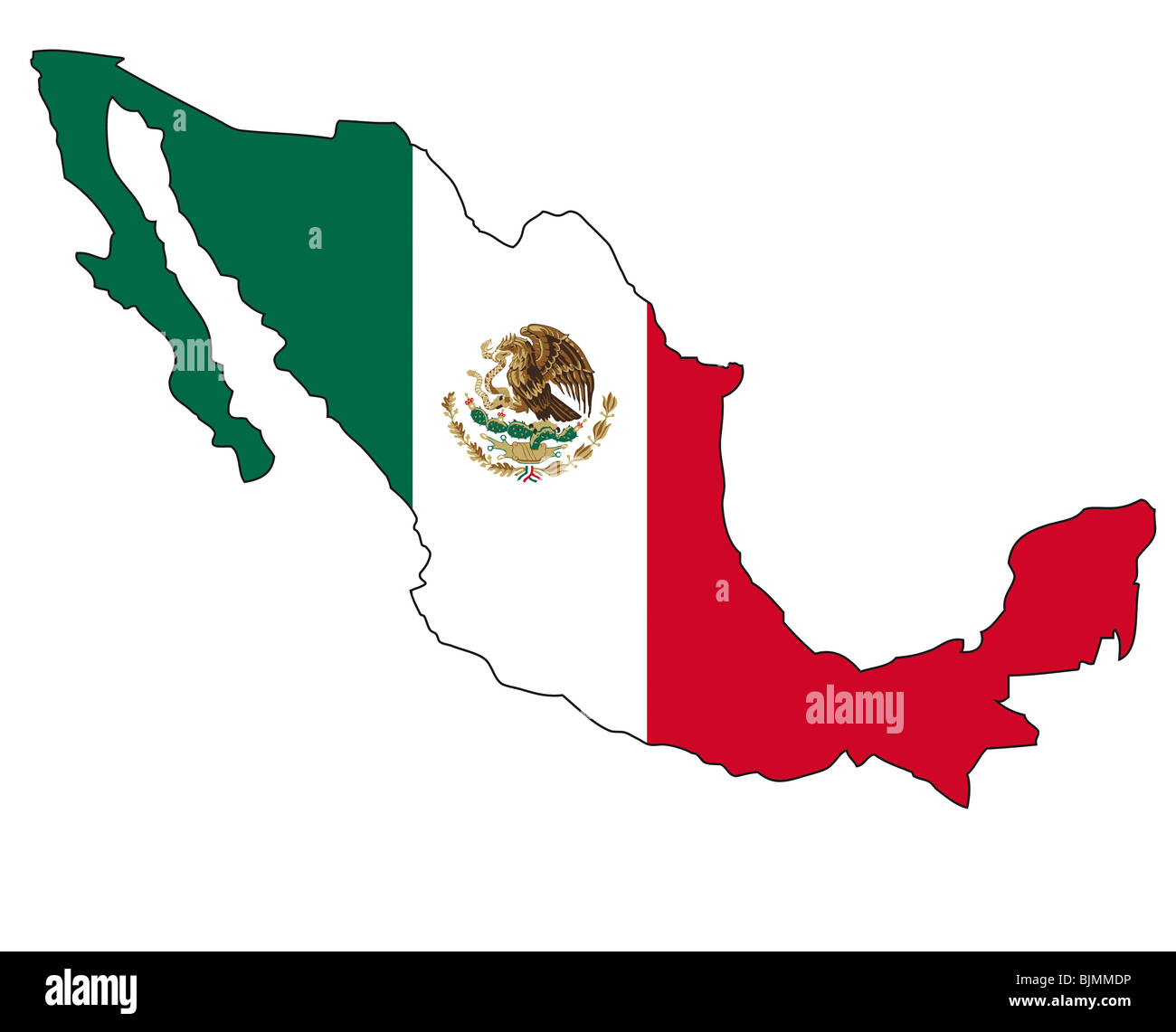Mexico flag outline hi-res stock photography and images - Alamy