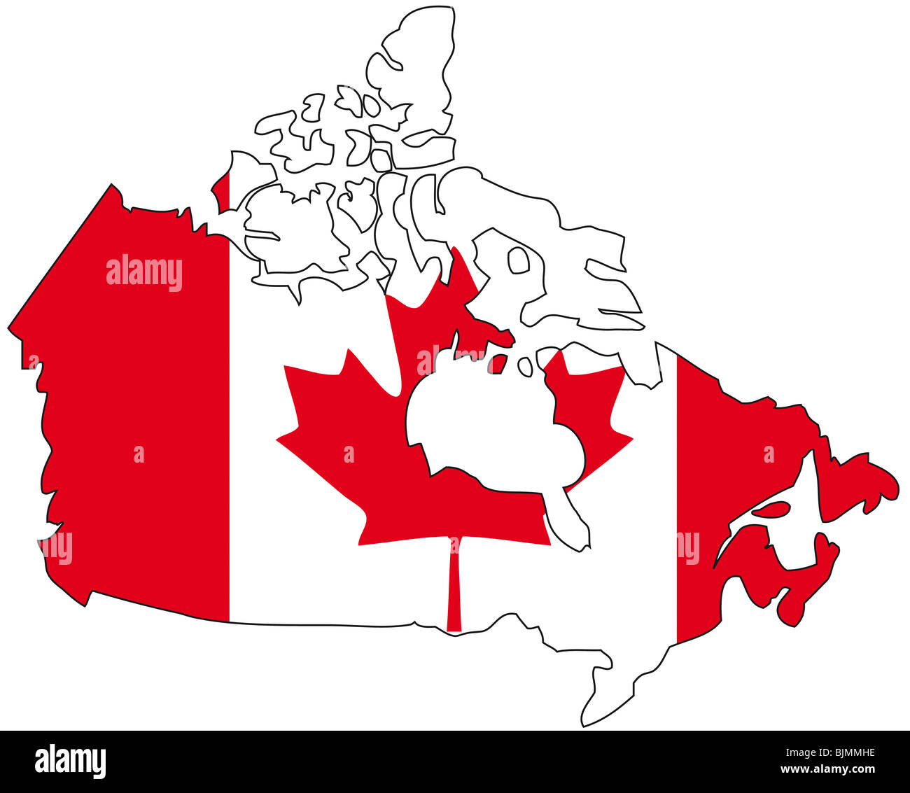 canadian flag outline