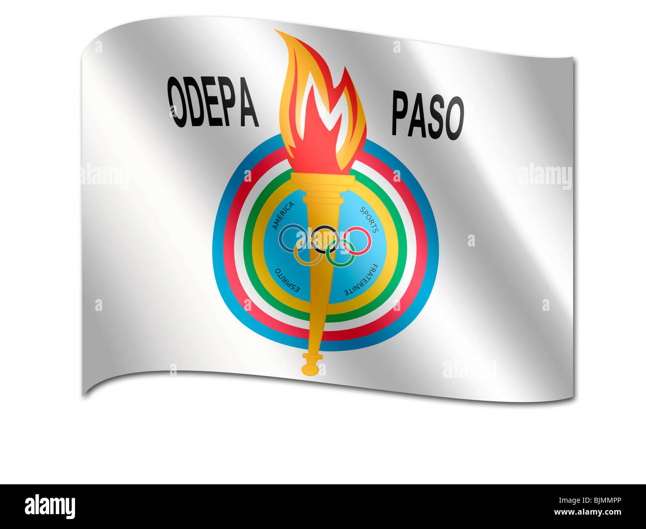 Flag of Pan-American Sports Organization, PASO Stock Photo