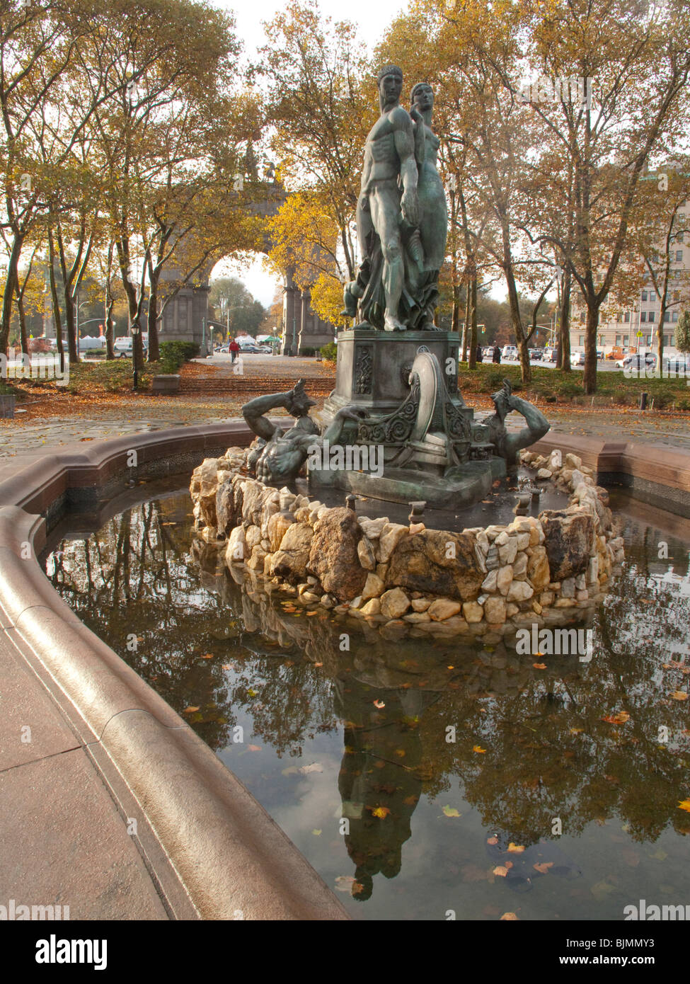 Bailey Fountain Brooklyn New York Stock Photo Alamy