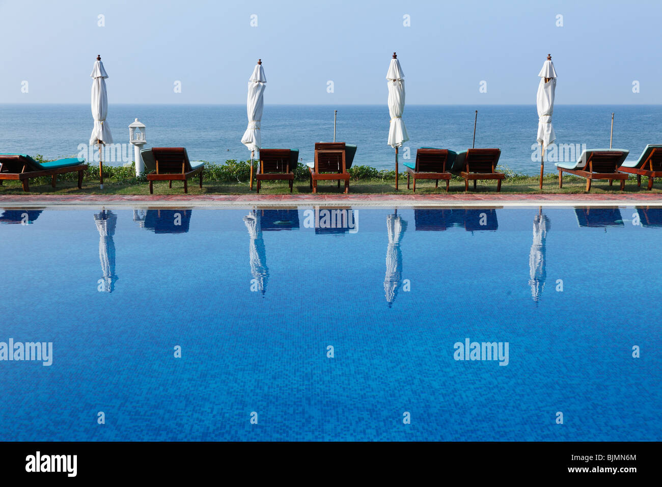 Swimming pool, Bethsaida Hermitage near Kovalam, Kerala, southern India, India, Asia Stock Photo